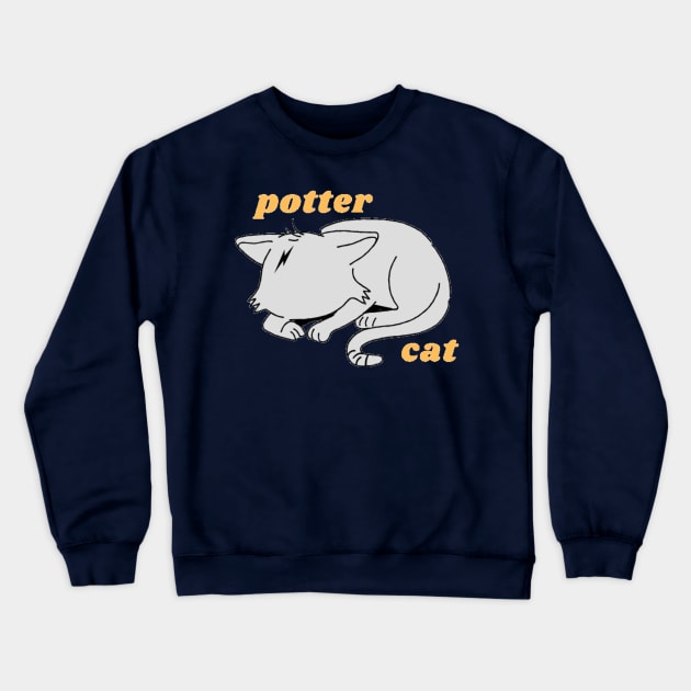 potter cat Crewneck Sweatshirt by artby-shikha